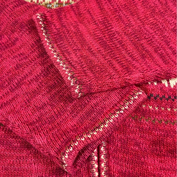 Tiara Fair Isle Knit Zip Cardigan Sweater XL - Vintage Y2K - Picture 4 of 10